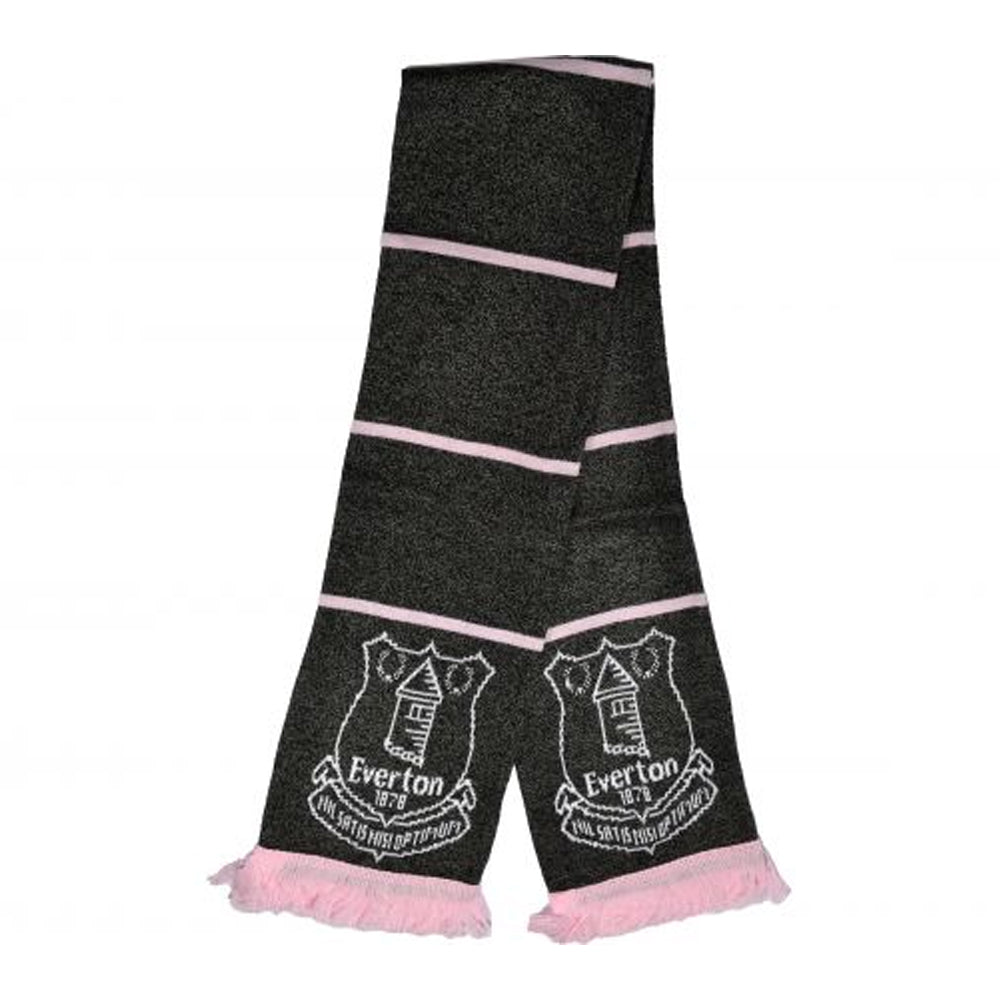 Grey-Pink - Back - Everton FC Crest Scarf