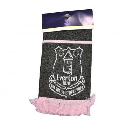 Grey-Pink - Side - Everton FC Crest Scarf
