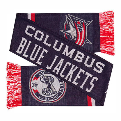 Red-Blue - Front - Columbus Blue Jackets Knitted Jacquard Scarf