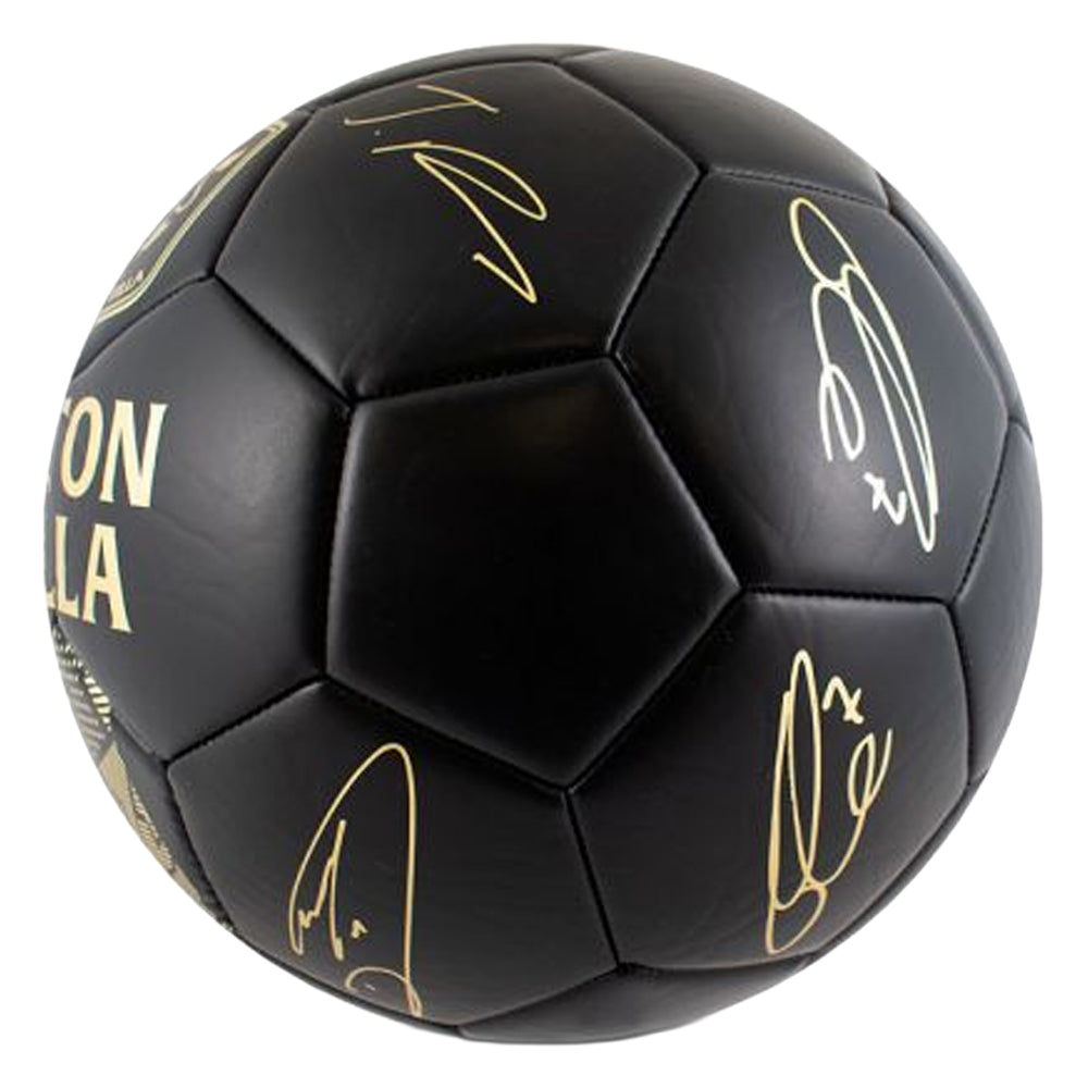 Black-Gold - Back - Aston Villa FC Phantom Printed Signature Football