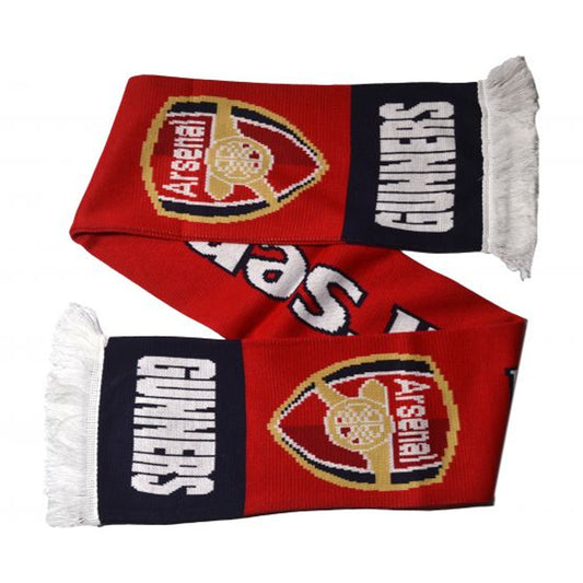 Red-White-Navy - Front - Arsenal FC Gunners Scarf