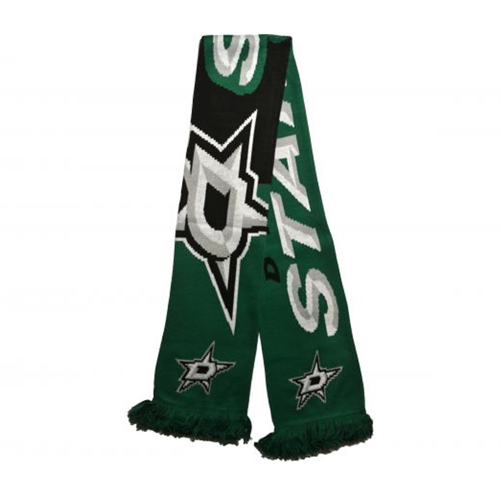 Green-Black - Back - Dallas Stars 2020 Word Mark NHL Logo Scarf