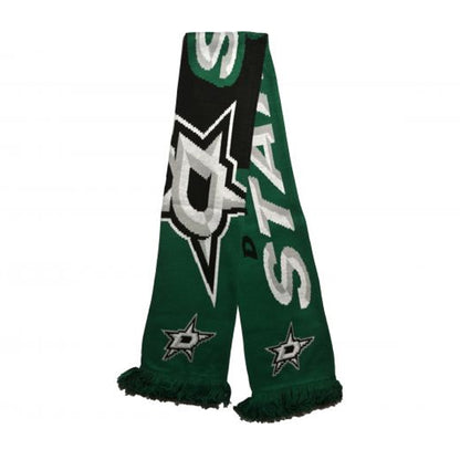 Green-Black - Back - Dallas Stars 2020 Word Mark NHL Logo Scarf