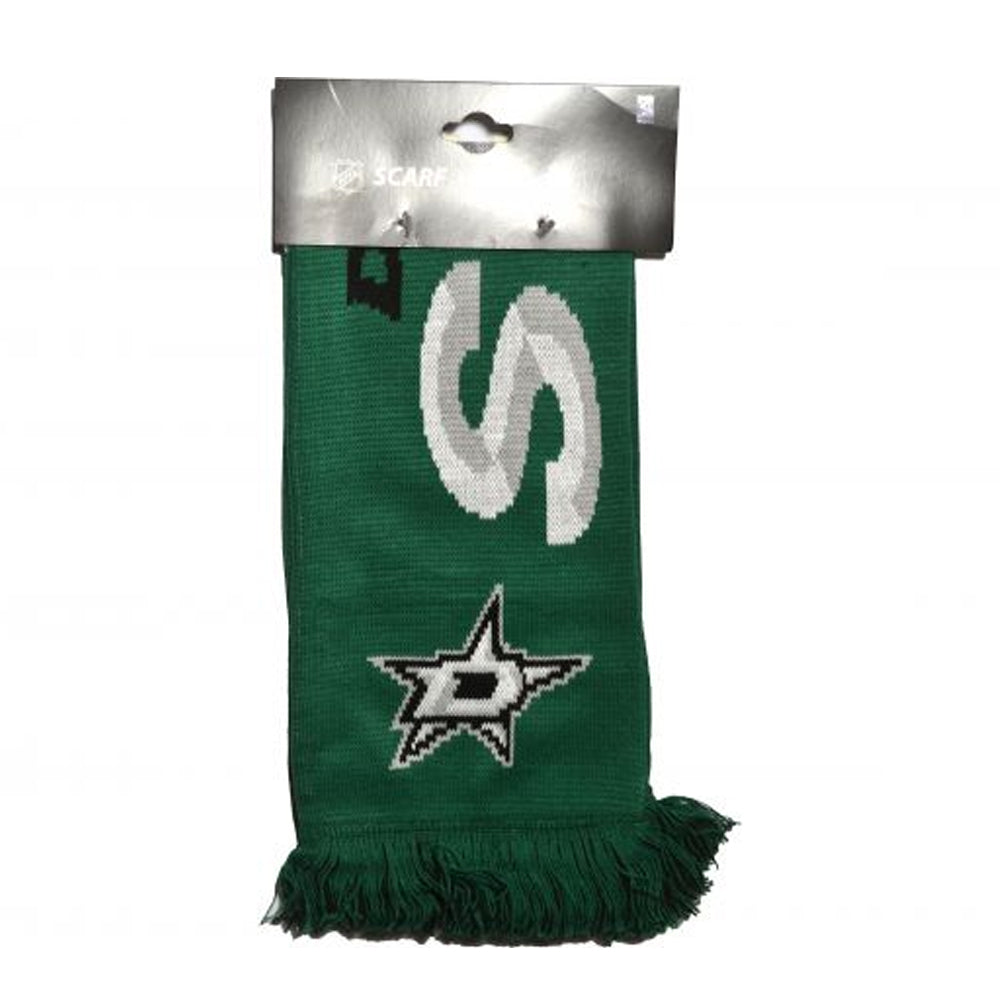 Green-Black - Side - Dallas Stars 2020 Word Mark NHL Logo Scarf