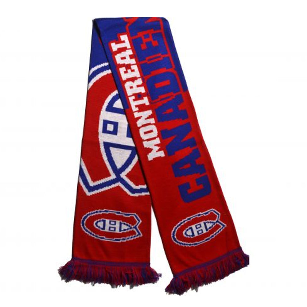 Red-Blue - Back - Montreal Canadiens 2020 Word Mark NHL Logo Scarf
