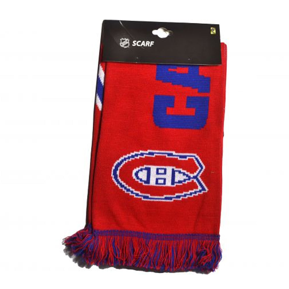 Red-Blue - Side - Montreal Canadiens 2020 Word Mark NHL Logo Scarf