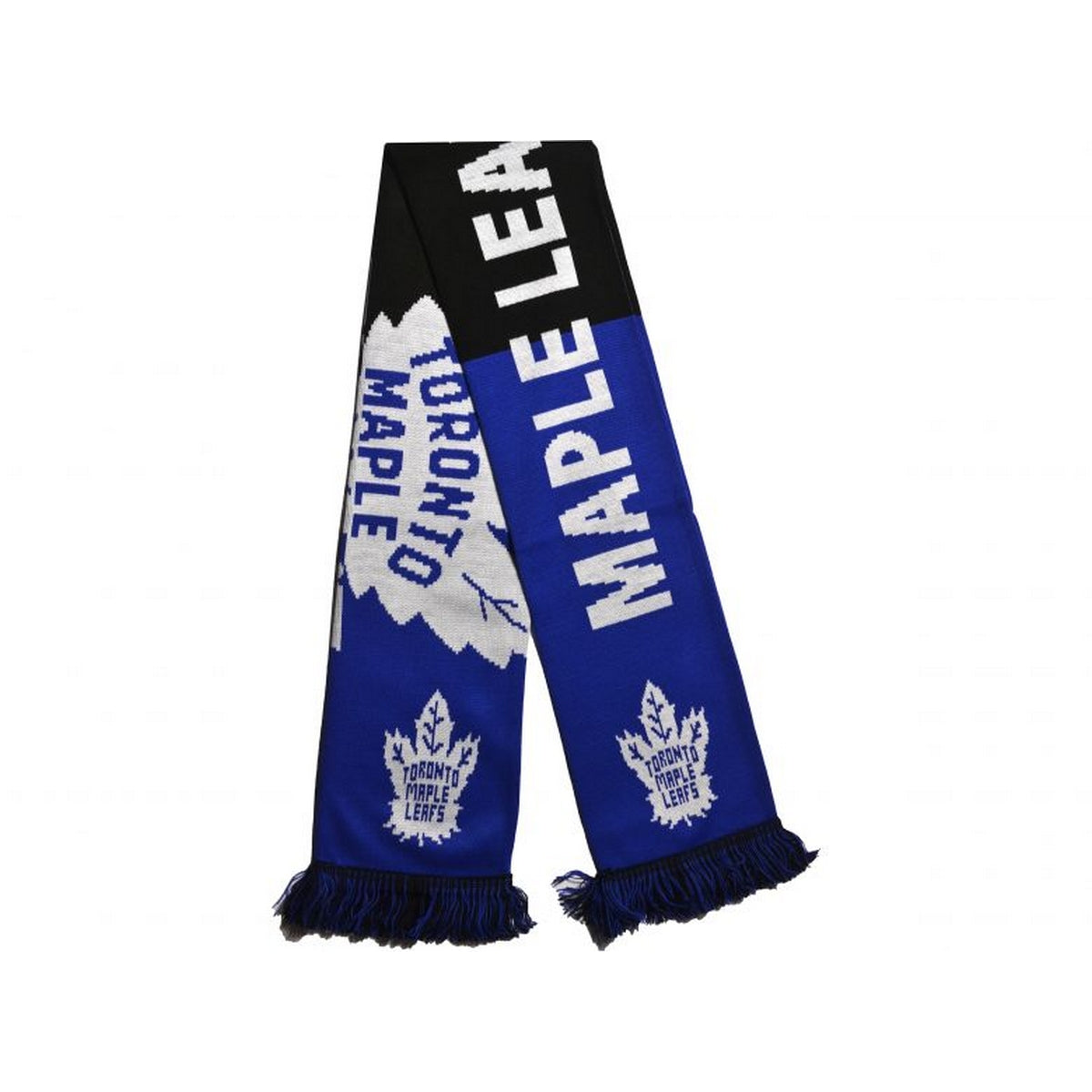 Blue-Black - Back - Toronto Maple Leafs 2020 Word Mark NHL Logo Scarf