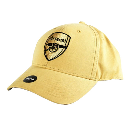 Light Gold-Black - Front - Arsenal FC Crest Baseball Cap