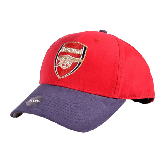 Red-Navy - Front - Arsenal FC Crest Two Tone Baseball Cap