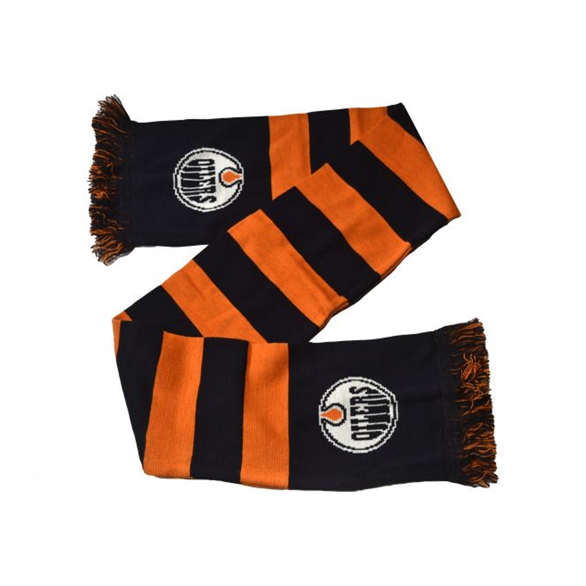Orange-Navy - Front - Edmonton Oilers NFL Bar Scarf