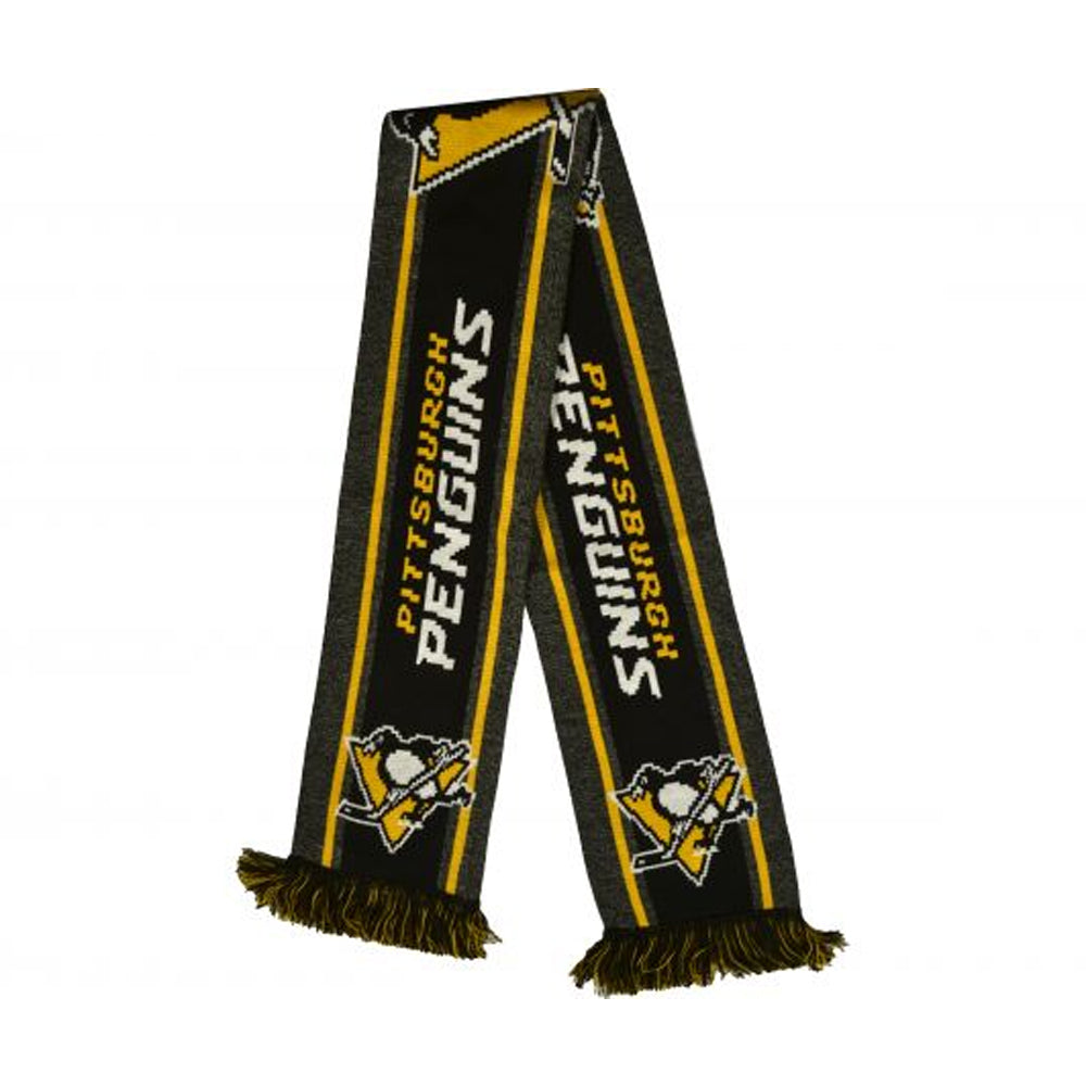 Black-Yellow-Grey - Back - Pittsburgh Penguins Big Logo Scarf