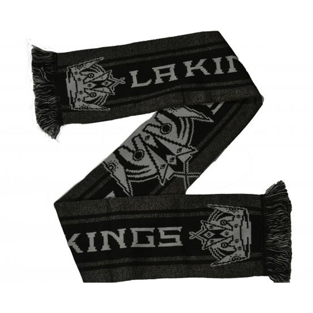 Grey-Black - Front - LA Kings Big Logo Scarf
