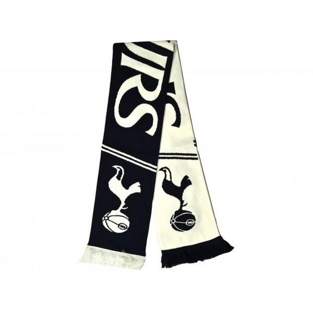 Black-White - Back - Tottenham Hotspur FC Jacquard Knitted Scarf