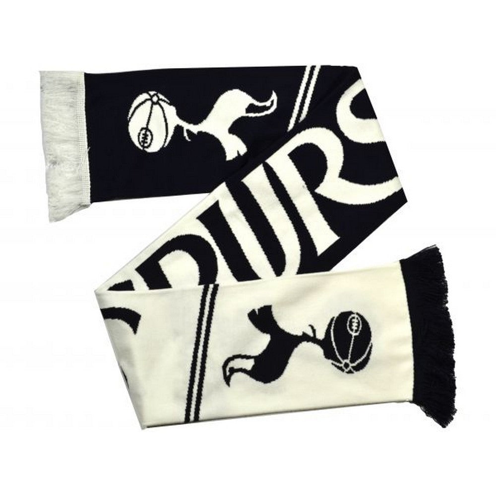 Black-White - Front - Tottenham Hotspur FC Jacquard Knitted Scarf