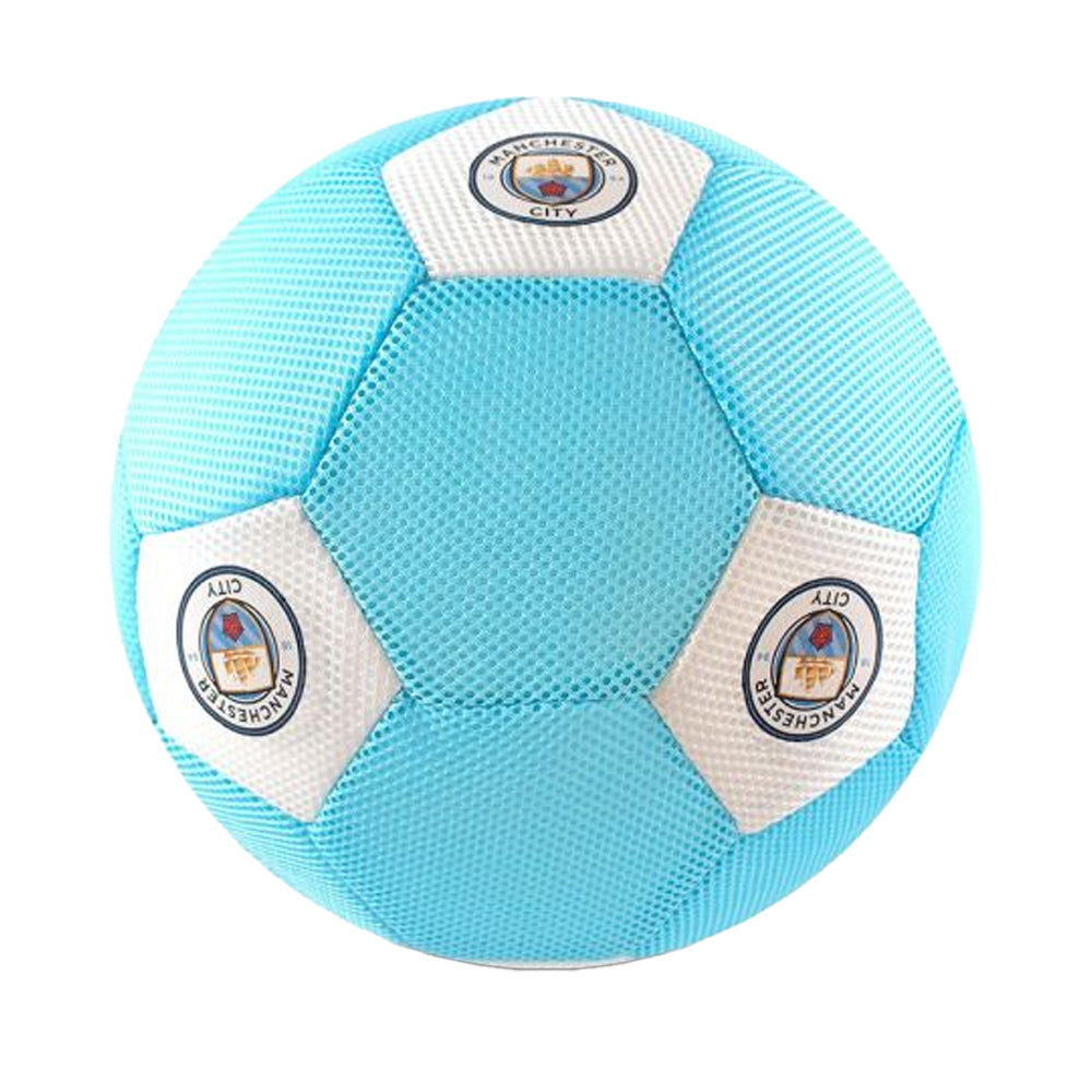 White-Sky Blue - Back - Manchester City FC Crest Mesh Football