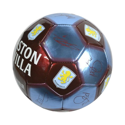 Sky Blue-Claret-Yellow - Side - Aston Villa FC Printed Signature Football
