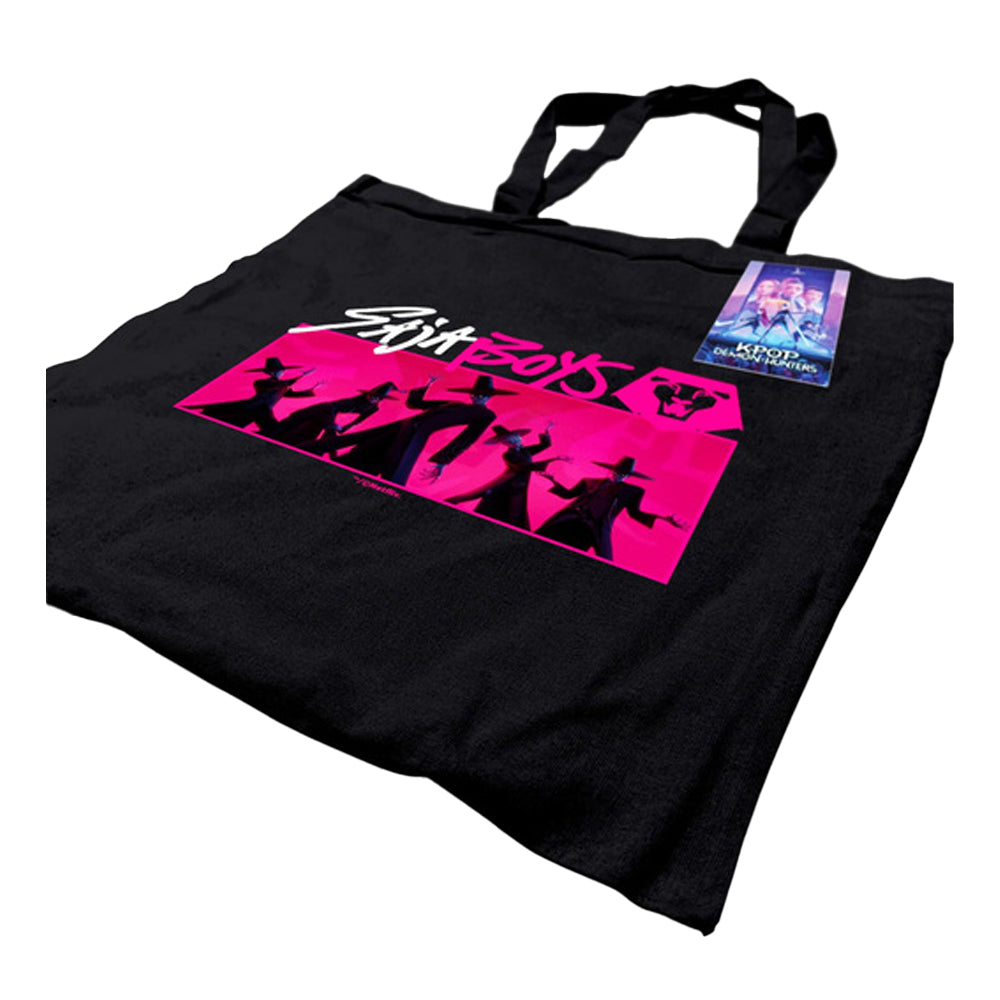 Black - Back - K-Pop Demon Hunters Saja Boys Tote Bag