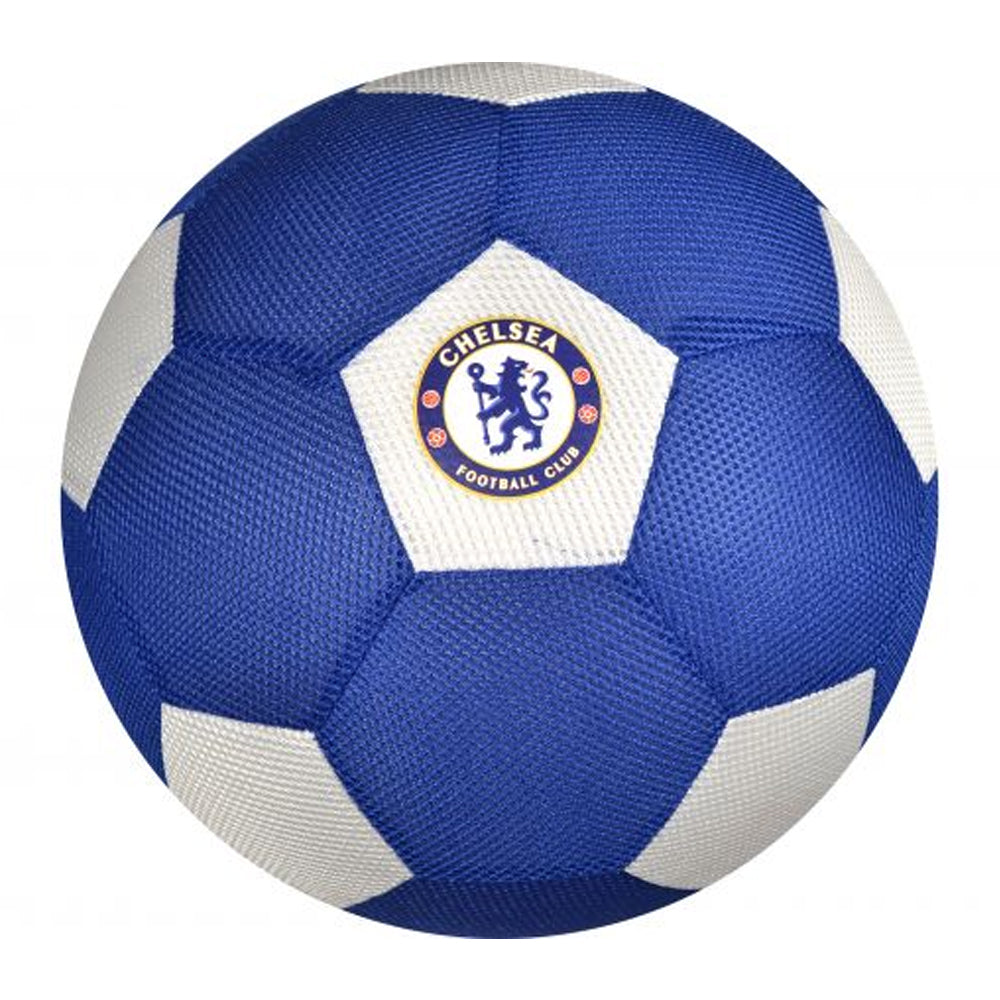 White-Blue - Front - Chelsea FC Logo Mesh Football