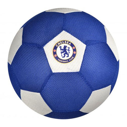White-Blue - Front - Chelsea FC Logo Mesh Football
