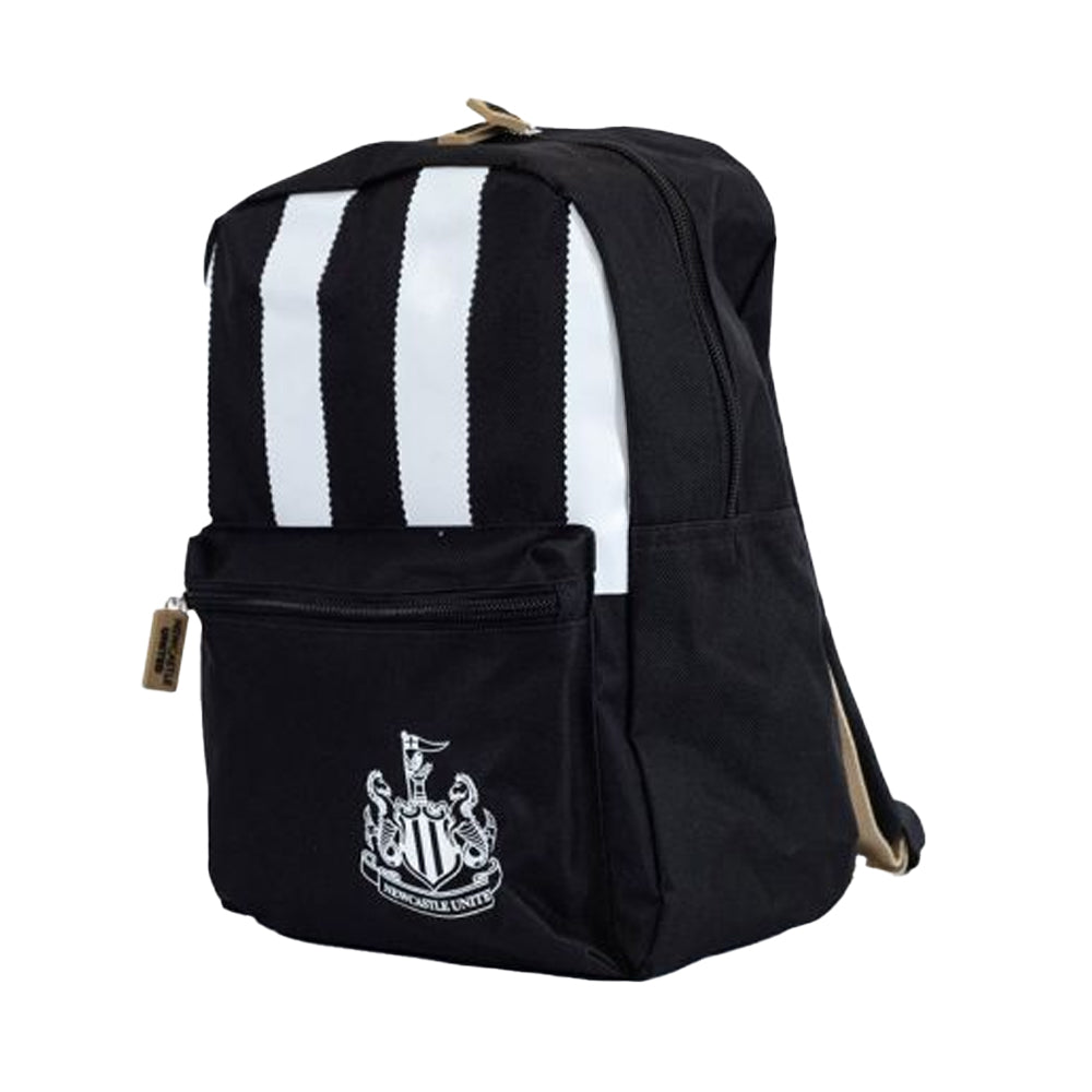 Black-White - Back - Newcastle United FC Childrens-Kids Stripe Backpack