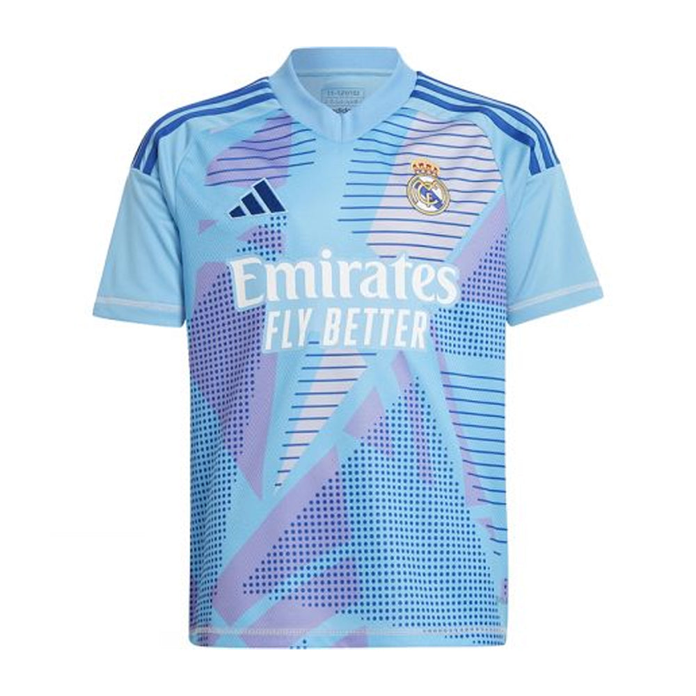Blue - Front - Real Madrid CF Childrens-Kids Adidas Goalkeeper Jersey