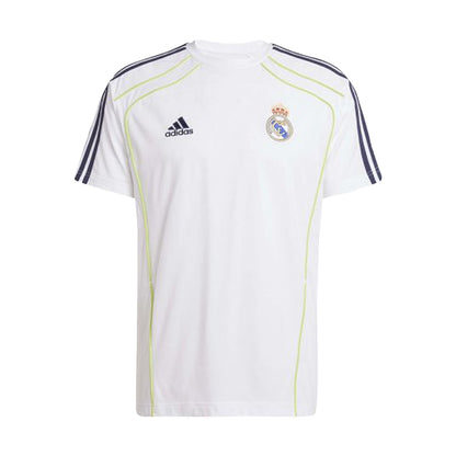 White - Front - Real Madrid CF Unisex Adult Urban Purist Adidas T-Shirt
