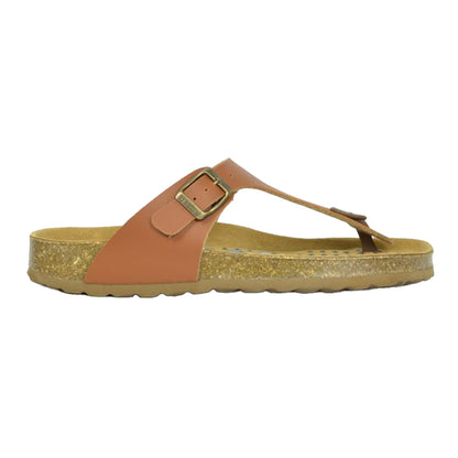 Brown - Back - Sanosan Womens-Ladies Siete Lunas Geneve Thong Sliders