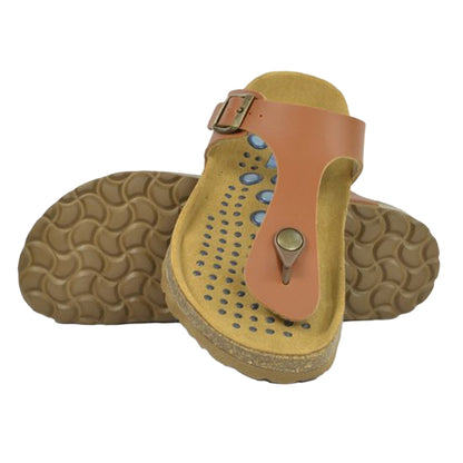 Brown - Lifestyle - Sanosan Womens-Ladies Siete Lunas Geneve Thong Sliders