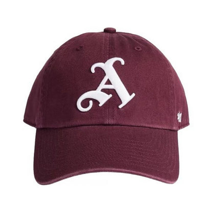 Maroon - Front - Arsenal Unisex Adult Gothic 47 Baseball Cap