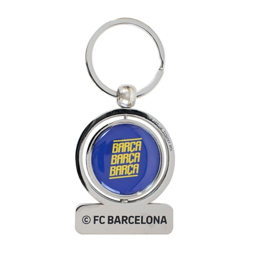 Red - Back - Barcelona FC Spinner Keyring