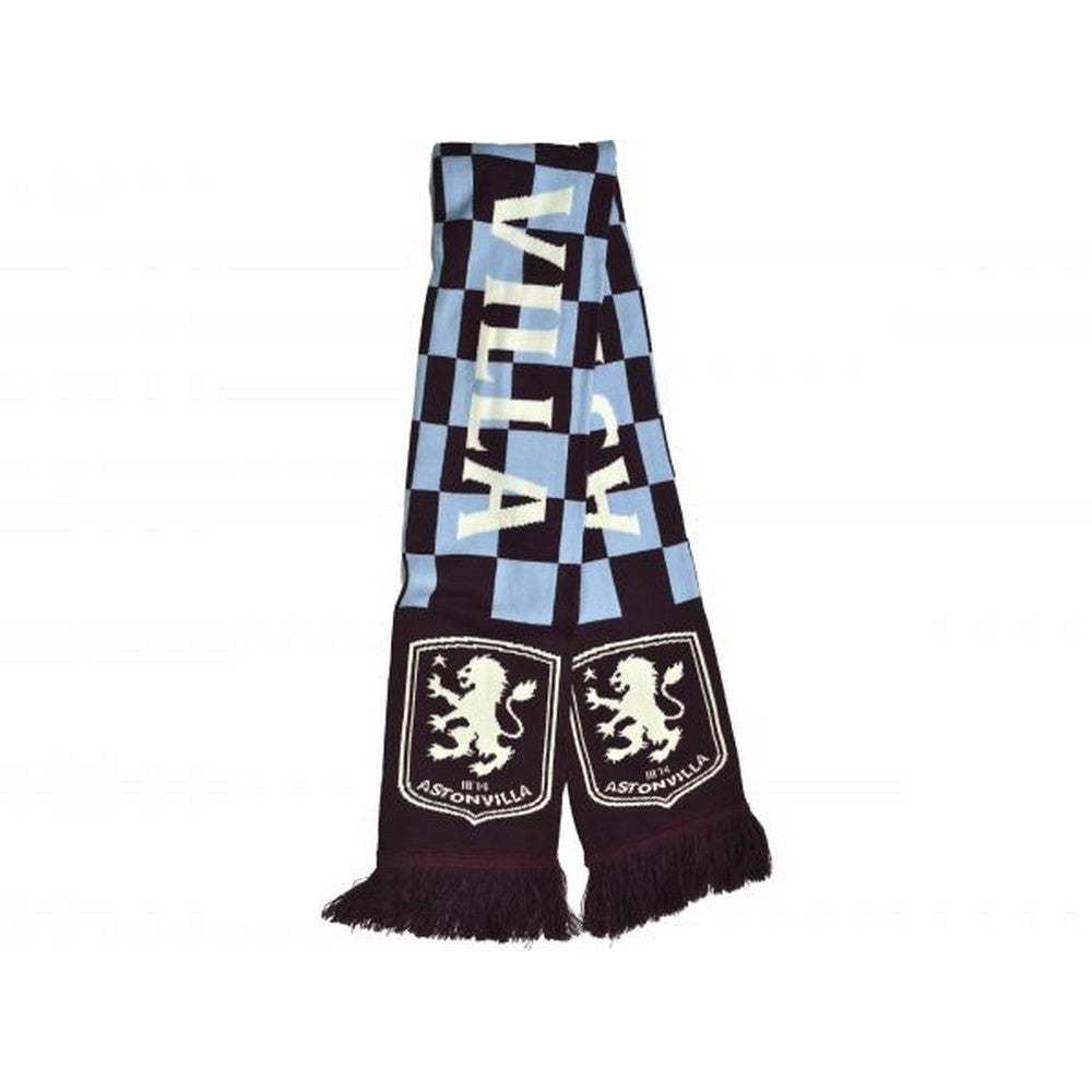 Sky-Claret - Back - Aston Villa FC Checked Scarf