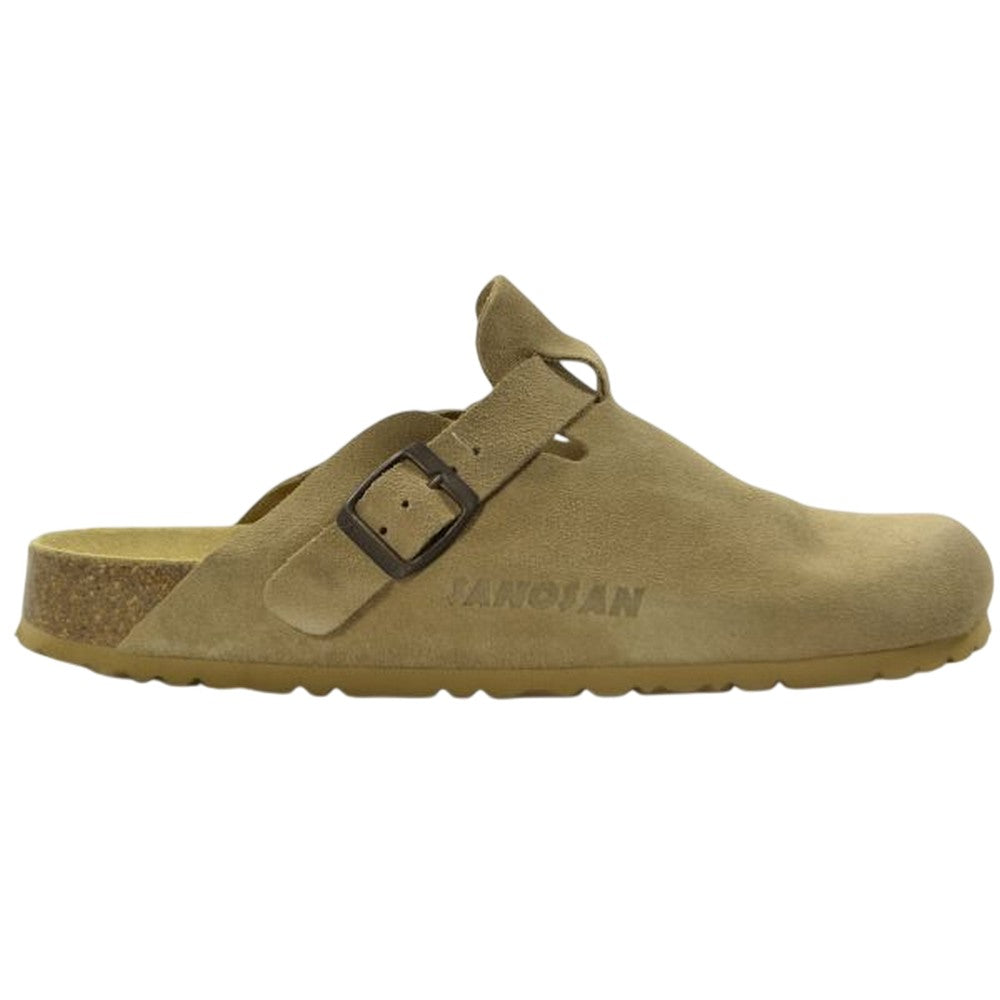 Beige - Front - Sanosan Mens Berlin Suede Sandals