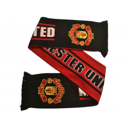 Red-Black Print - Front - Manchester United FC Jacquard Scarf
