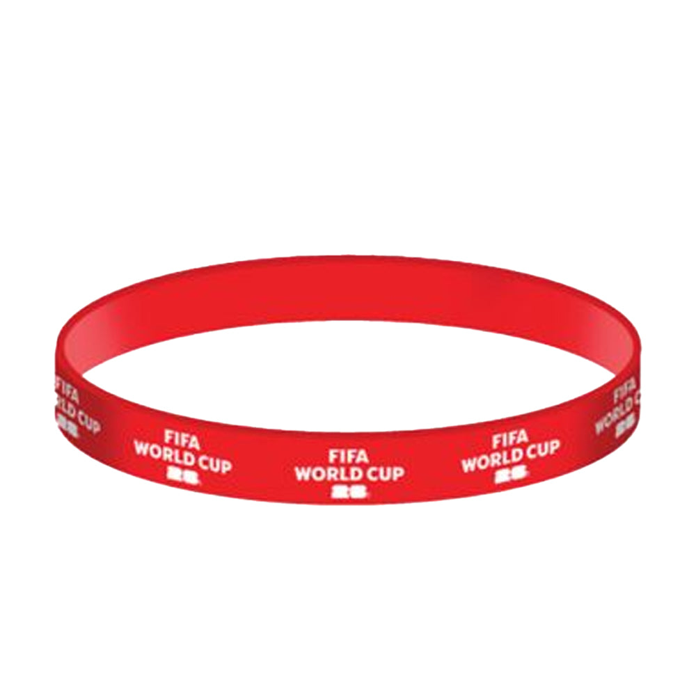 Red-White - Front - Fifa World Cup Silicone Wristband