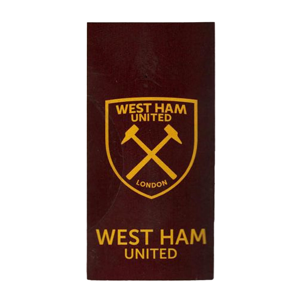 Claret Red-Sky Blue - Front - West Ham United FC Jacquard Towel