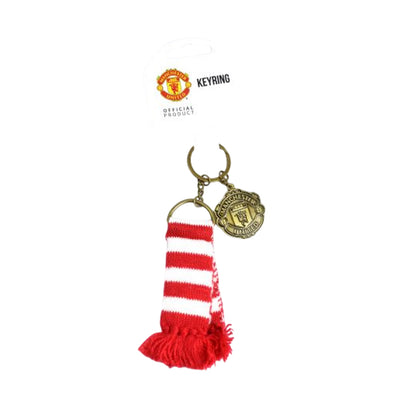 Red Print - Back - Manchester United FC Scarf Keyring