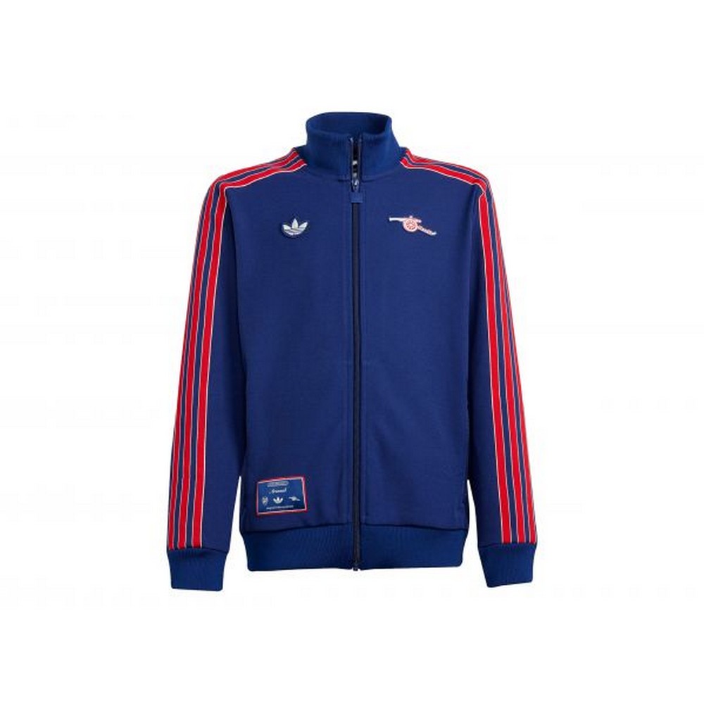 Scarlet Red-White-Blue - Front - Arsenal FC Childrens-Kids Terrace Track Jacket