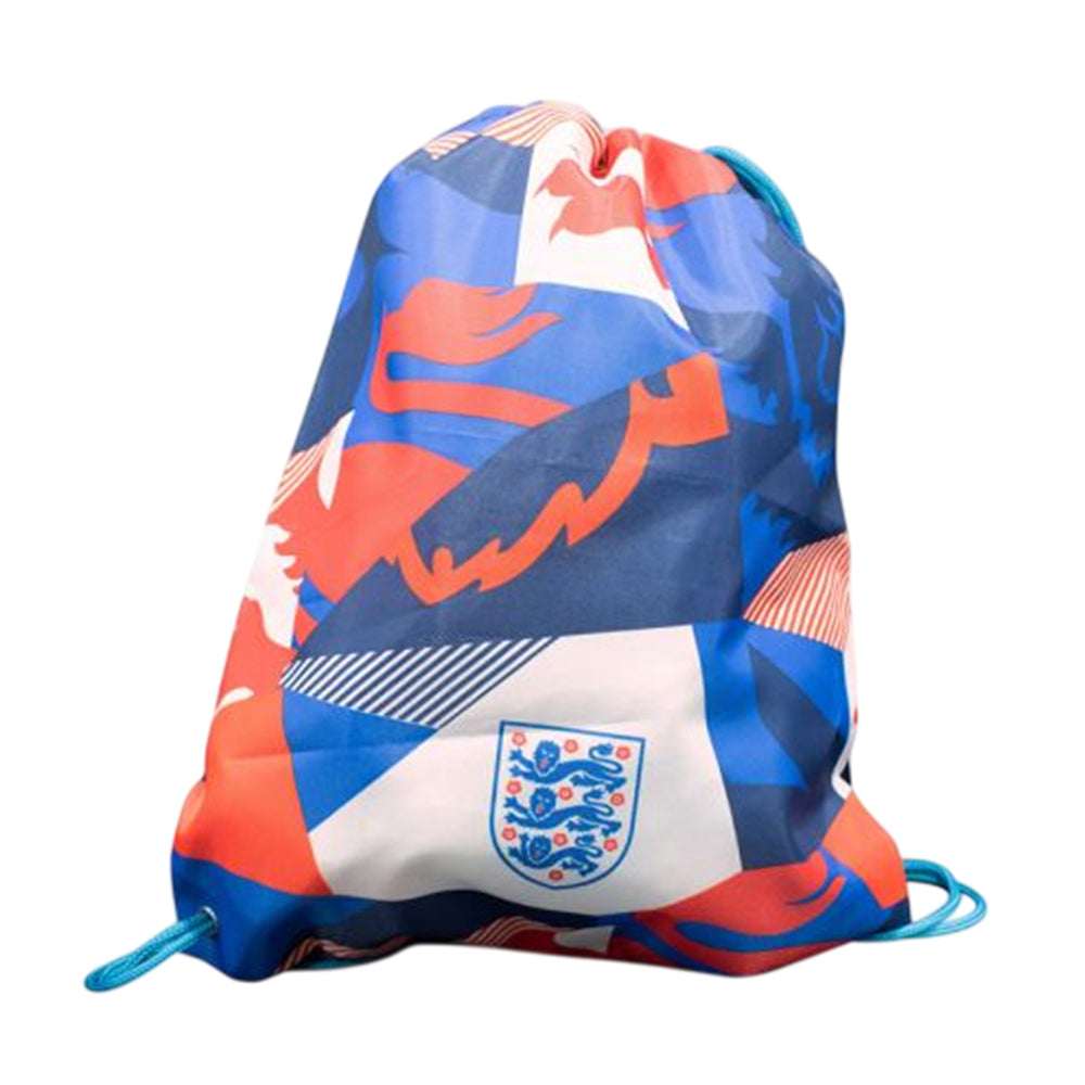White-Red-Blue - Front - England FA Flash Drawstring Bag