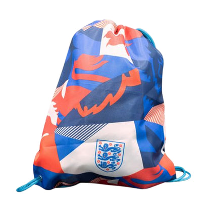 White-Red-Blue - Front - England FA Flash Drawstring Bag