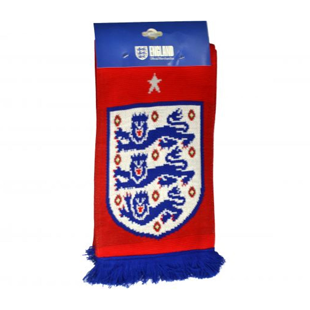 Red - Lifestyle - England FA Three Lions Jacquard Scarf