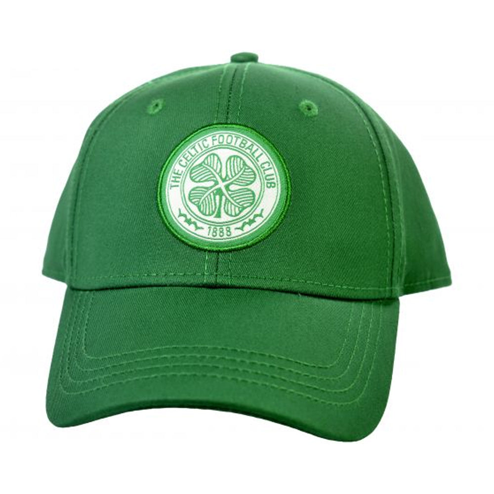 Green-White - Side - Celtic FC Unisex Adult Core Crest Baseball Cap