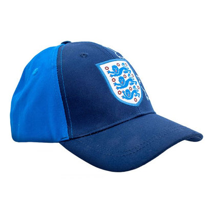 Navy-Royal Blue - Side - England FA Childrens-Kids Baseball Cap