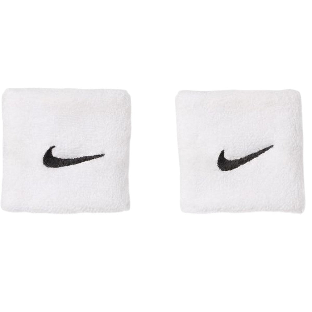 White-Black - Front - Nike Classic Swoosh Wristband (Pack of 2)