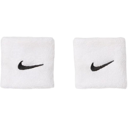 White-Black - Front - Nike Classic Swoosh Wristband (Pack of 2)
