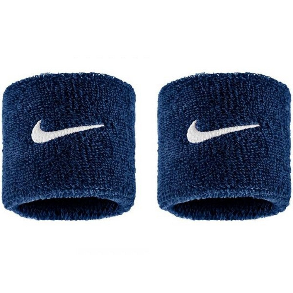 College Navy-White - Front - Nike Classic Swoosh Wristband (Pack of 2)