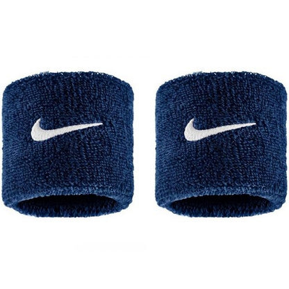 College Navy-White - Front - Nike Classic Swoosh Wristband (Pack of 2)