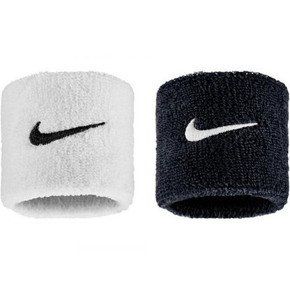 Black-White - Front - Nike Classic Swoosh Wristband (Pack of 2)