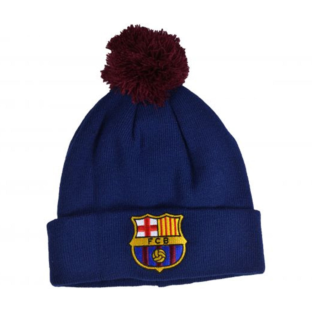 Navy - Side - FC Barcelona Bobble Hat