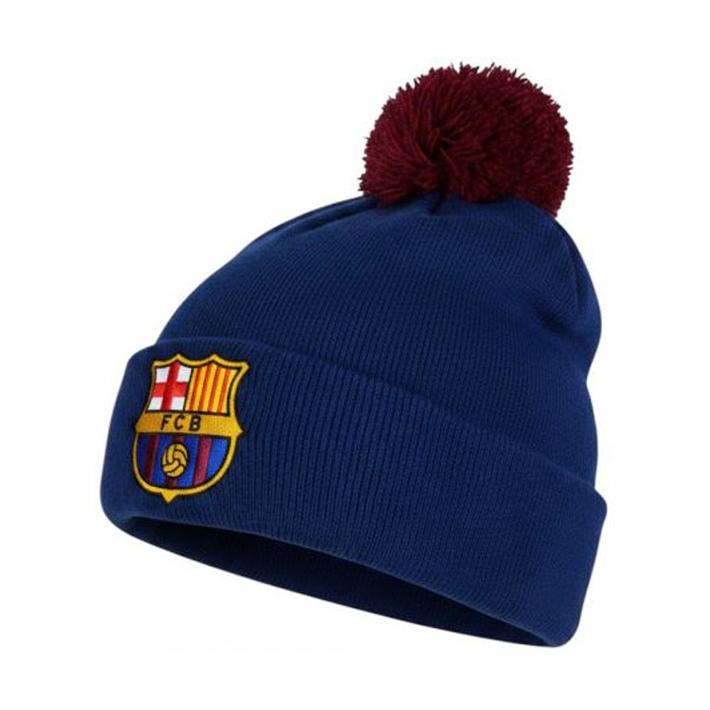 Navy - Front - FC Barcelona Bobble Hat