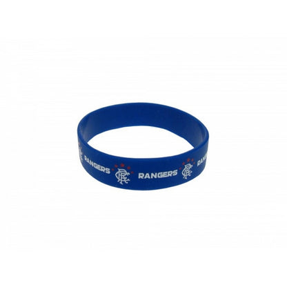 Blue - Front - Rangers FC Official Football Silicone Wristband